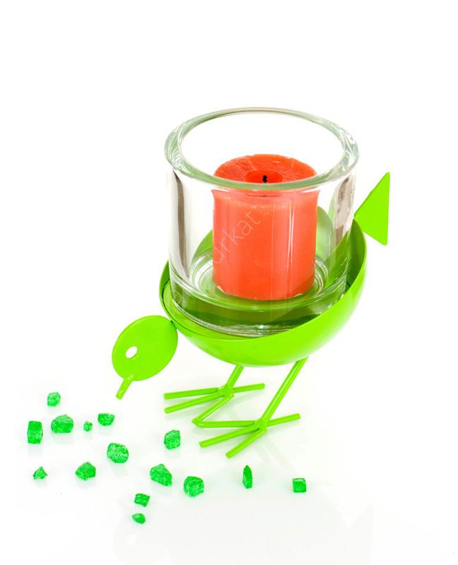 Ptaszek z metalu świecznik 6090