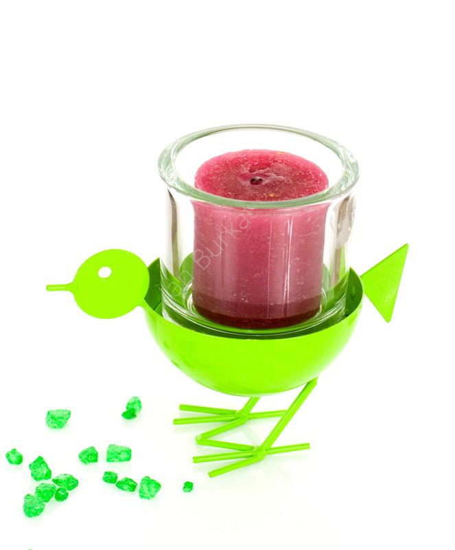 Ptaszek z metalu świecznik 6092