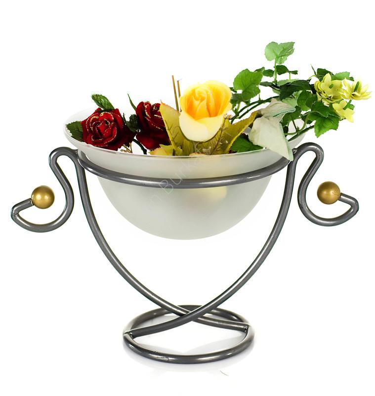 Świecznik ze szkłem 1014b