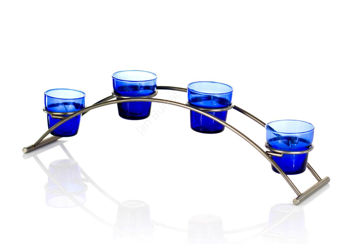 Świecznik ze szkłem 1020b