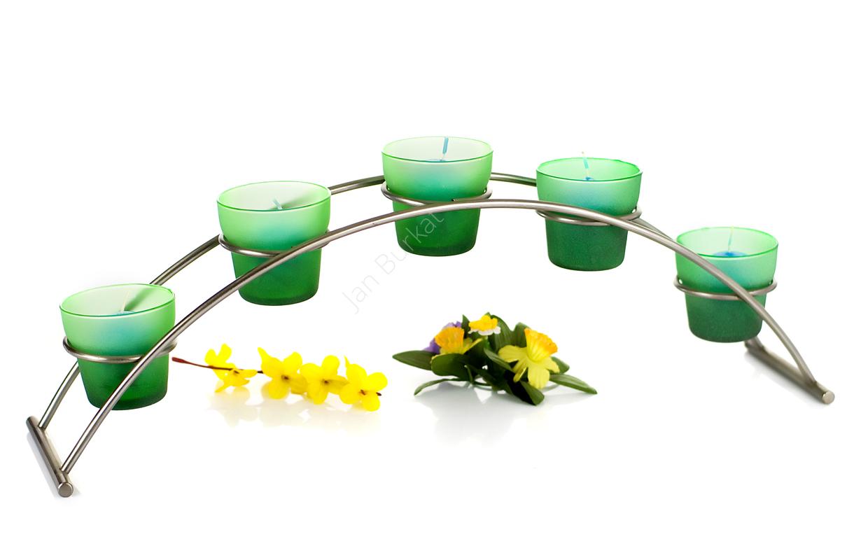 Świecznik ze szkłem 1021