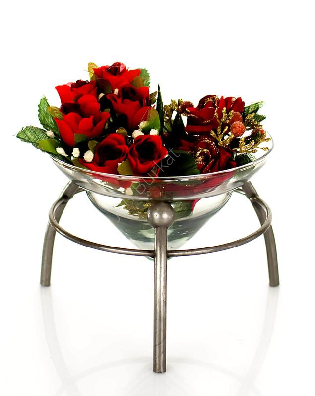 Świecznik ze szkłem 1350c