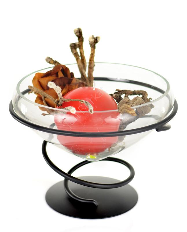 Świecznik ze szkłem 15565