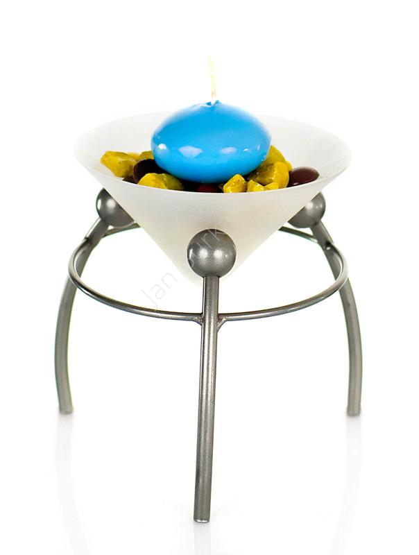 Świecznik ze szkłem 1950a