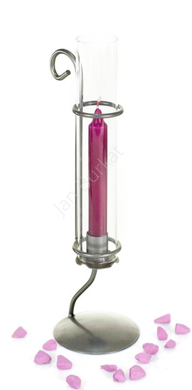 Świecznik ze szkłem 2576