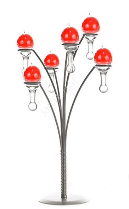 Świecznik ze szkłem 2697a