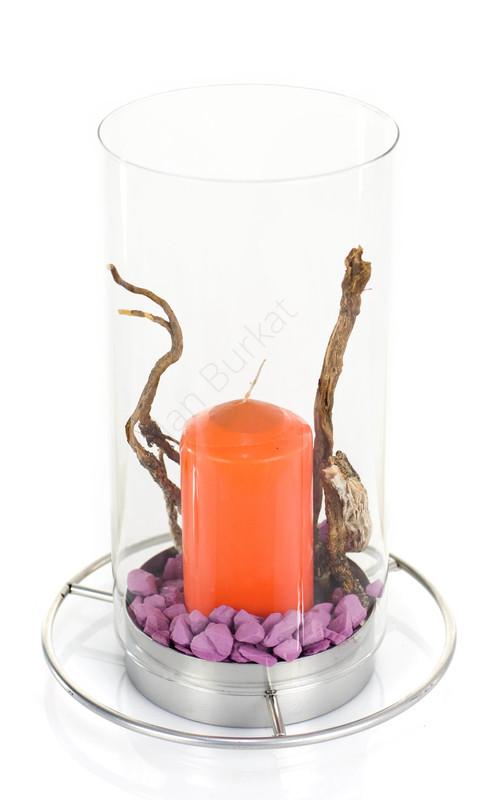 Świecznik ze szkłem 2726