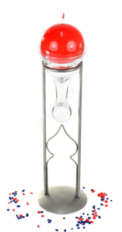 Świecznik ze szkłem 3068