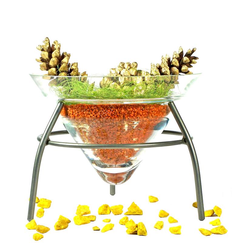 Świecznik ze szkłem 3443