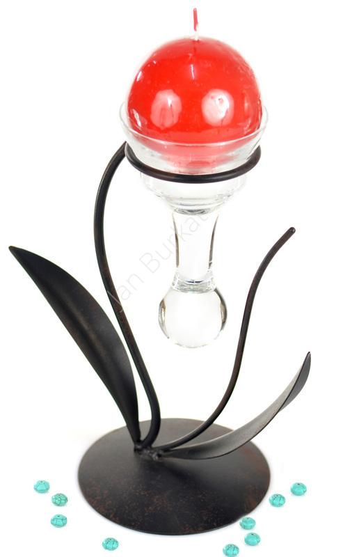 Świecznik ze szkłem 4278a