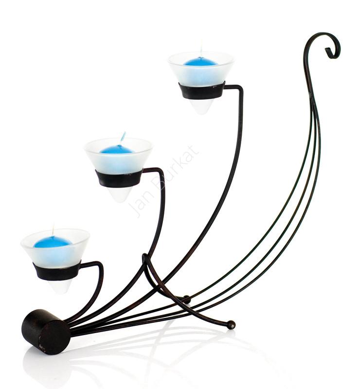 Świecznik ze szkłem 4367