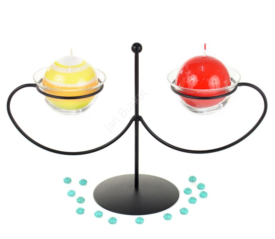 Świecznik ze szkłem 5637