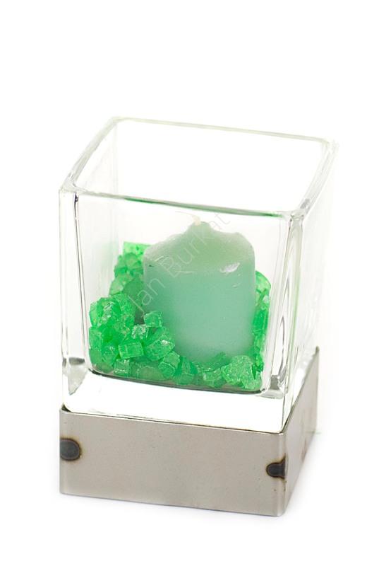 Świecznik ze szkłem 6318