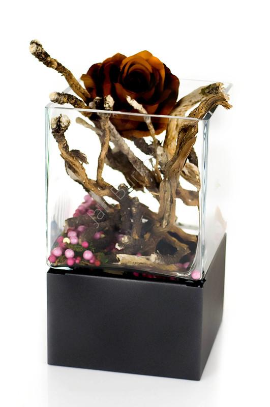 Świecznik ze szkłem 6385