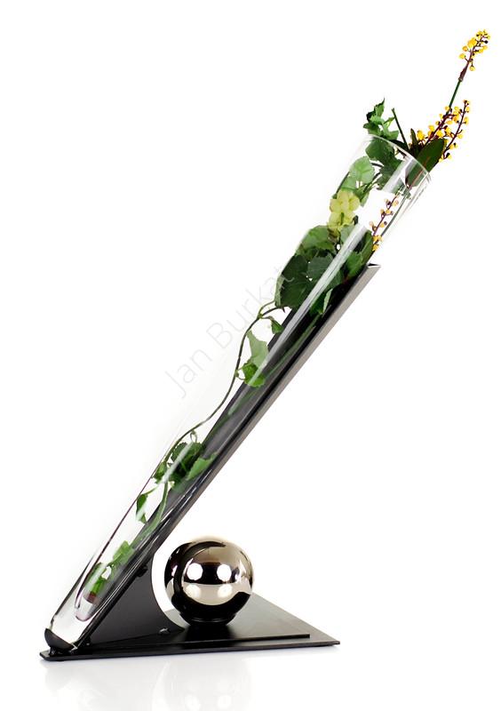 Świecznik ze szkłem 6414