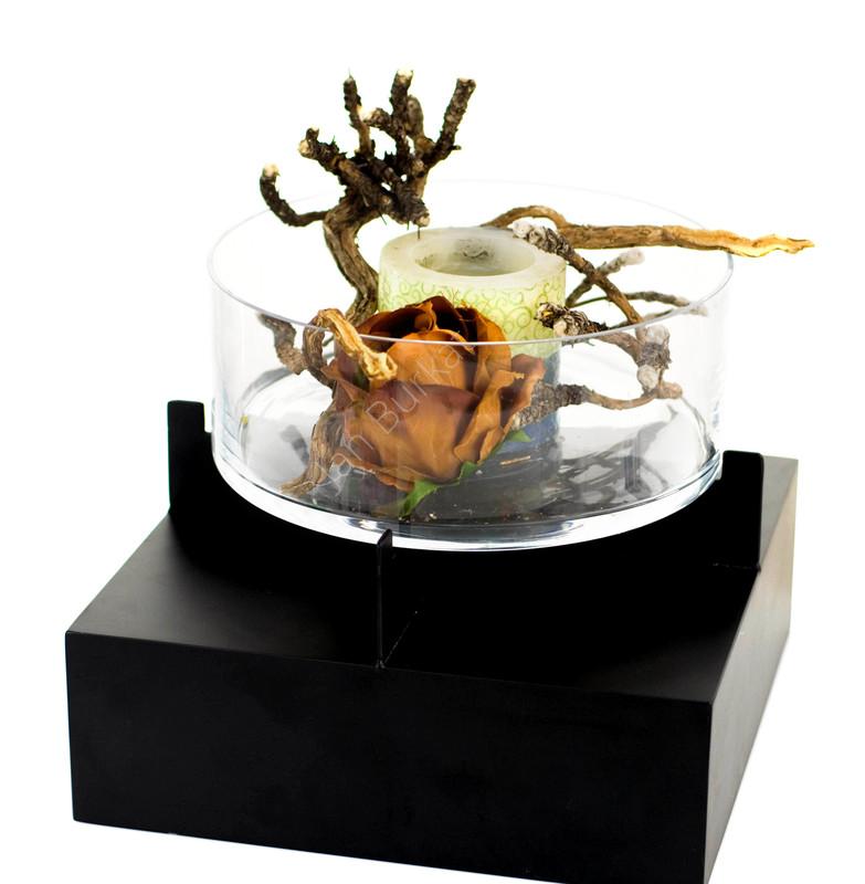 Świecznik ze szkłem 6759