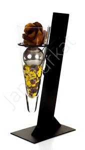 Świecznik ze szkłem 4165