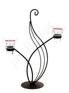 Świecznik ze szkłem 4368