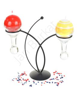 Świecznik ze szkłem 5537