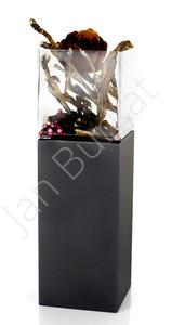 Świecznik ze szkłem 6384