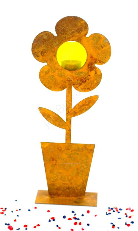 Dekoracyjny rdzewiony kwiatek 4304