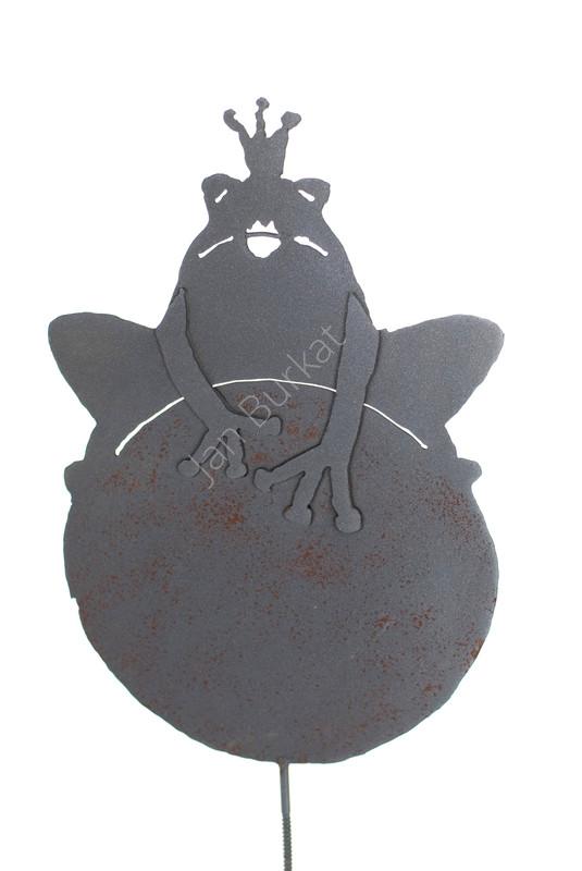 Metalowa żaba do ogrodu 5276