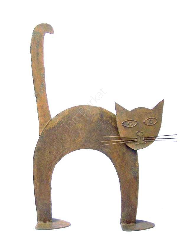 Metalowy kot do ogrodu 3728