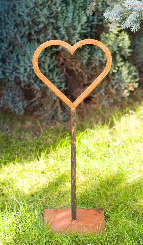 Rdzewione metalowe serce 6439