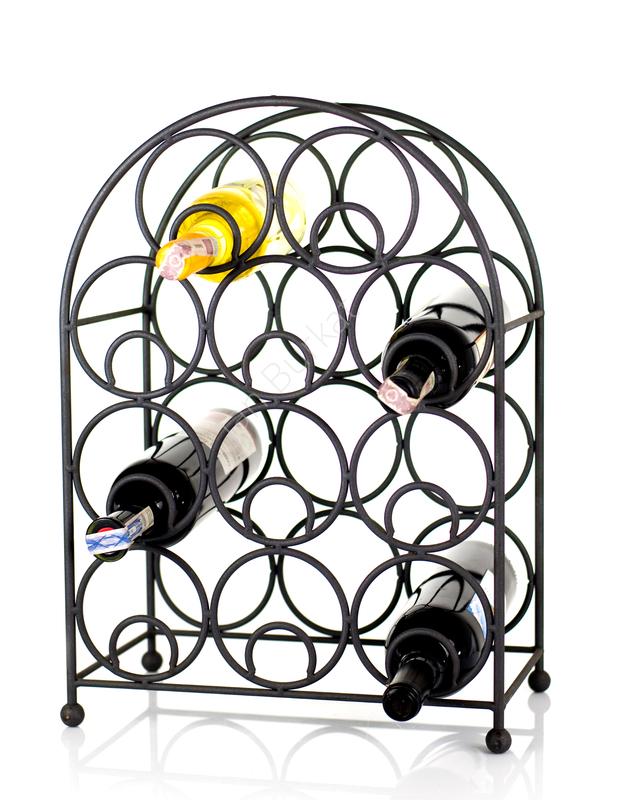 Duży metalowy stojak do przechowywania wina 2627a