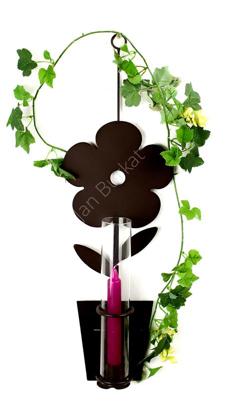 Metalowa dekoracja na ścianę kwiatek 5561