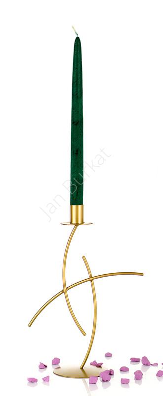 Złoty świecznik na jedną świece 2710