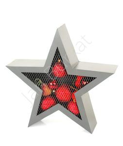 Gwiazdka świąteczna dekoracja metalowa 6002