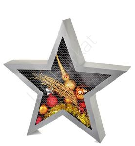 Gwiazdka świąteczna dekoracja metalowa 6014