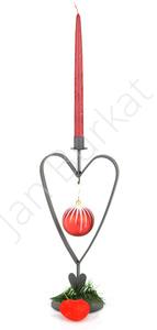 Świecznik świąteczny serce 5384